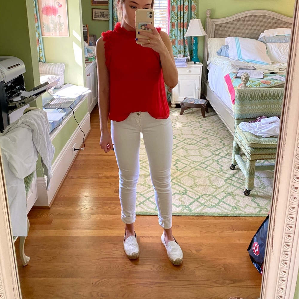 Seven for all Mankind white skinny jeans